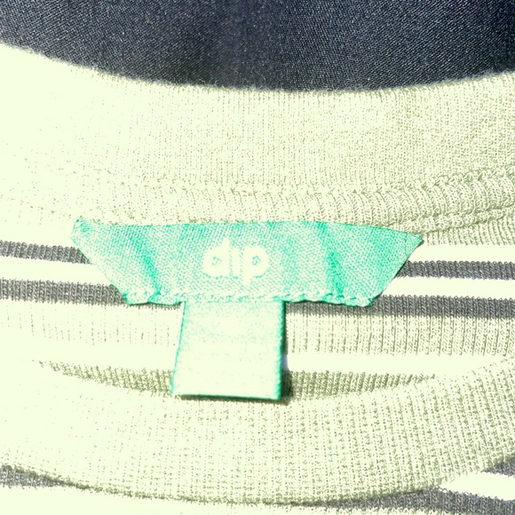 Green black and white stripped tshirt. Thick and not see through. Worn once - Picture 2 of 2